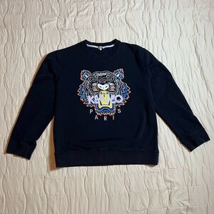 Kenzo Mens Black Tiger Print Original Sweatshirt Size XL  By Kenzo Takada LV